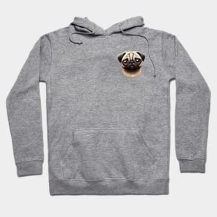 Small Version - Captivating Pug Art Hoodie